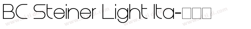 BC Steiner Light Ita字体转换